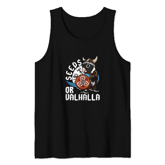 Seeds Or Valhalla I Viking Parrot I Bluemasked Lovebird Tank Tops
