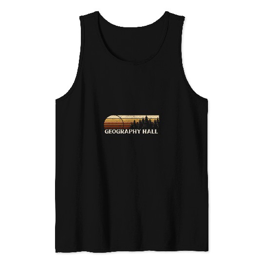 Geography Hall OH vintages Evergreen Sunset Eighties Retro Tank Tops