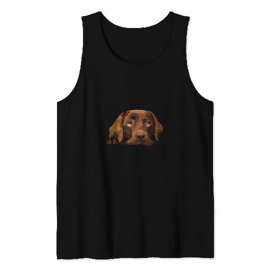 Brown Labrador Retriever Chocolate Lab Mom Dog Mama Dad Tank Tops