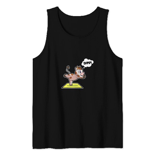 Cow Calf Yoga Poses Sport Gymnastics Ohm Heartbeat Tank Tops