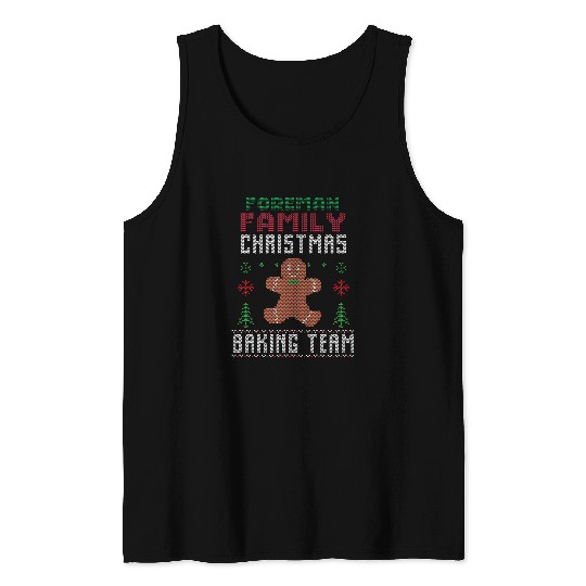 Foreman Family Christmas Baking Team Matching gingerbread Tank Tops