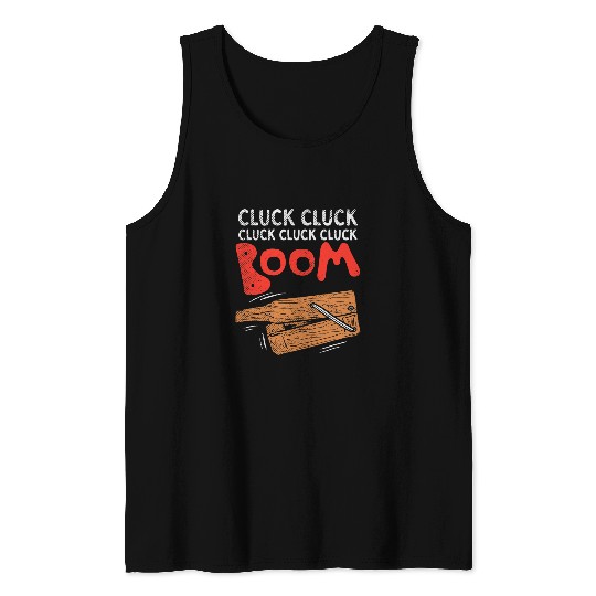Funny Turkey Hunting With a Turkey Call Hunter Tank Tops