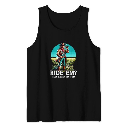 Cowboy Rodeo Bull Riding Livestock Show Farmer Cattle 211 Tank Tops