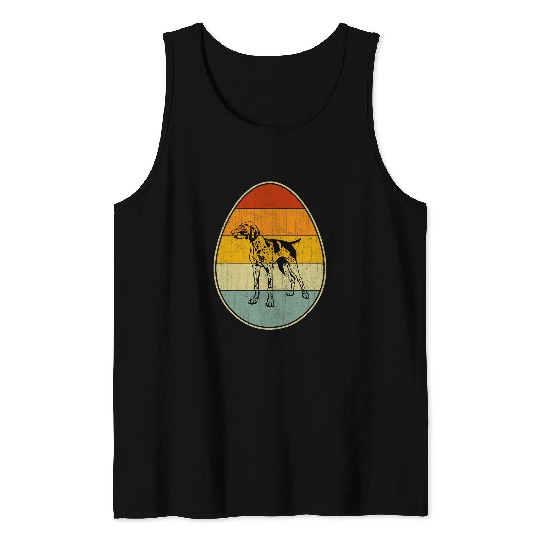Easter Egg Graphic Easter Day German Shorthaired Pointer Dog Tank Tops