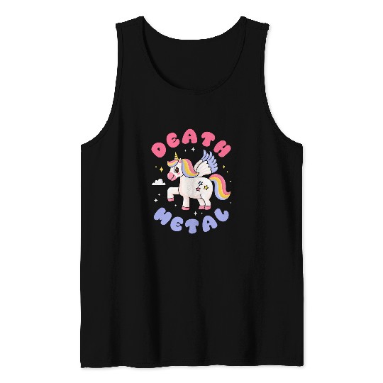 Death Metal Unicorns Rock and Roll Punk Metalcore Tank Tops