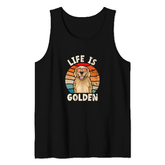 Golden Retriever Dog Golden Owner Funny Golden Retriever Tank Tops