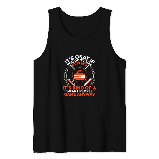 Funny Curling Stone Curling Fan Player Winter Sports Tank Tops