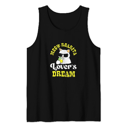 Funny Tequila Drinking Cat Lover Salt Lime Bartender Drink 27 Tank Tops