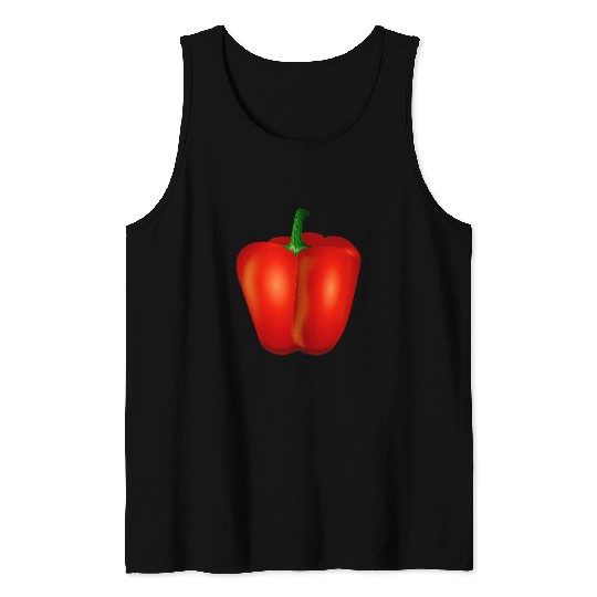 Red Bell Pepper Vegetarian Vegetable Tank Tops
