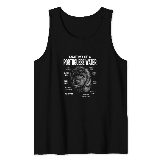 Dogs 365 Anatomy of a Portuguese Water Dog Funny Gift Tank Tops