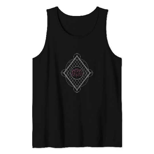 Bohemian Pilates Yogi Spiritual Prana Art Yoga Boho Lotus Tank Tops