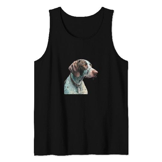 German Shorthaired Pointer GSP Realistic Design Tank Tops