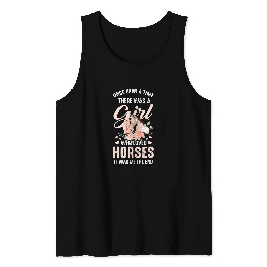 Horse Lover Girl Horses Show Jumping Western Riding Barrel Racing Tank Tops