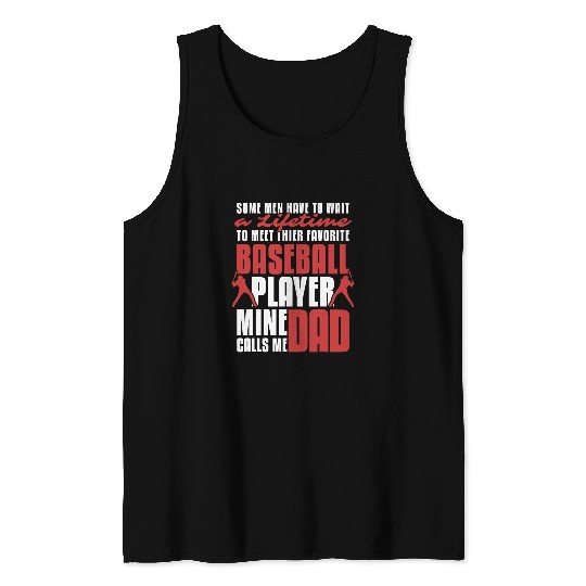 Dad Son Children Boy Baseball Player Softball Tank Tops