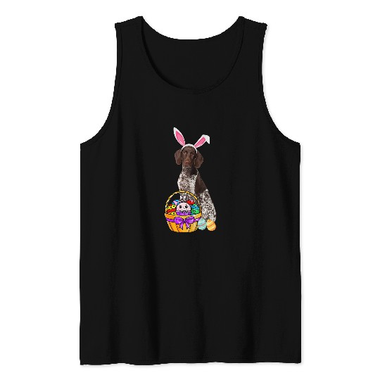 Easter Egg Funny German Shorthaired Pointer Easter Tank Tops