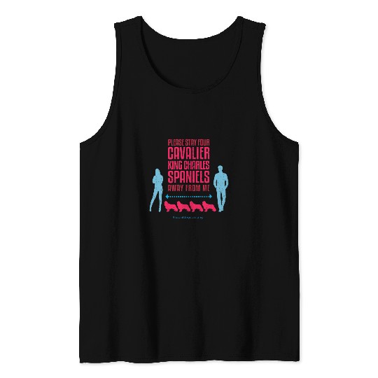 Cavalier King Charles Spaniel Social Distancing Guide Tank Tops