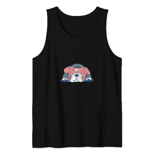 Cute American Bully Muscular Drooling Dog Bully Tank Tops