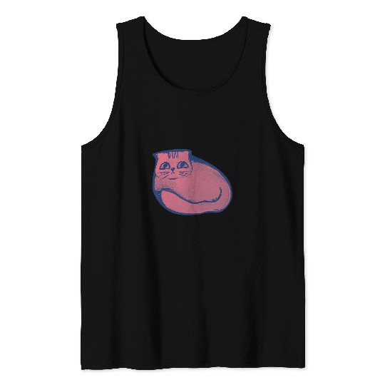 Fun cute pink kitty cat art fun cat designs Tank Tops
