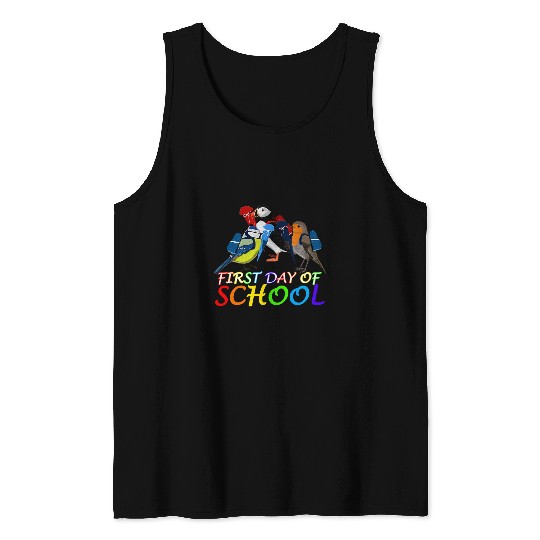 Robin Puffin Bird First Day of School First Grade Biologist 21 Tank Tops