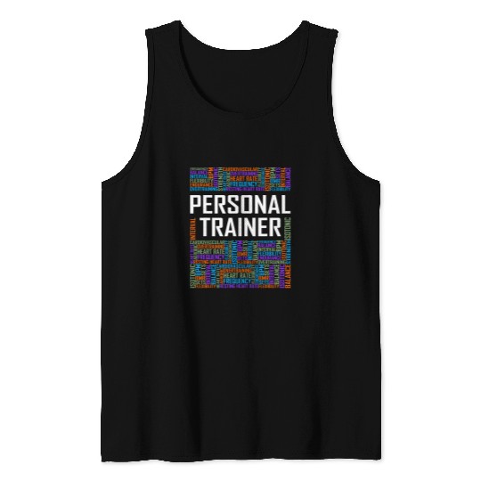 Funny Personal Trainer Words Gift Gym Coachs Training Gifts Tank Tops