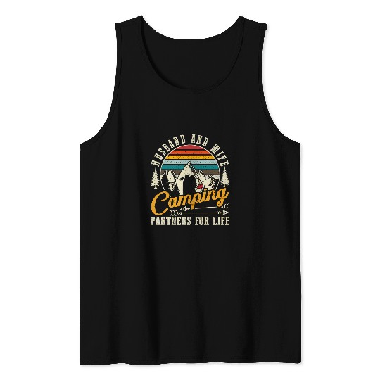 Husband And Wife Camping Partners For Life 2 Tank Tops