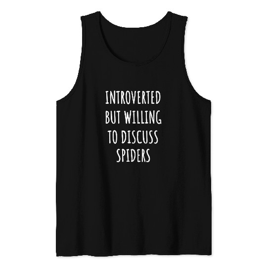Lacrosse Gift Funny Introverted spider Tank Tops