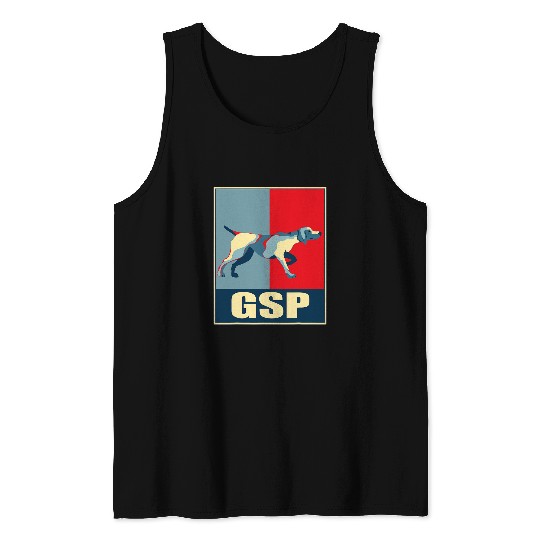 German Shorthair Pointer Cute GSP Retro Design Tank Tops