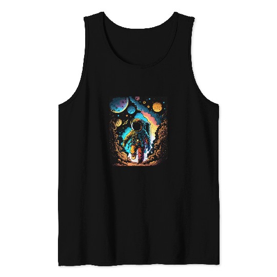 Get Cosmic Astronaut Spaceman Space Travel Mars Tank Tops