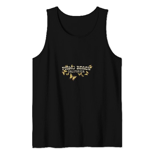 Pismo Beach Western Monarch Butterly Lover Lepidopterist Tank Tops