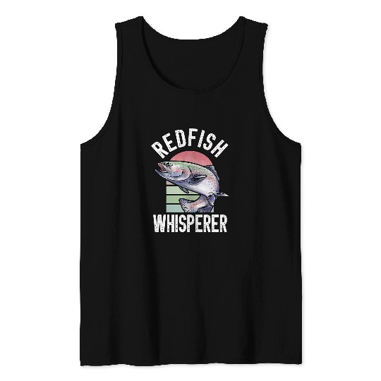 Fishing Redfish Whisperer Fisherman Fish Fishing 3 Fisher Tank Tops