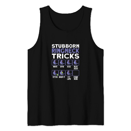 Stubborn Ringneck Parrot Tricks I Violet Indian Ringneck Tank Tops
