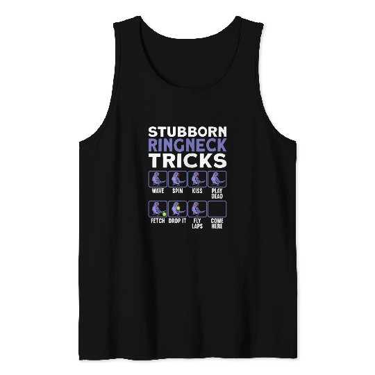Stubborn Ringneck Parrot Tricks I Violet Indian Ringneck Tank Tops