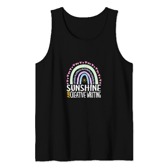 Creative Writing Funny Summer Creativity Rainbow Womens Kids Tank Tops