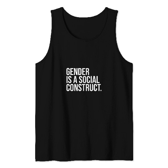 Gender Is A Social Construct Queer Spectrum NonBinary Tank Tops