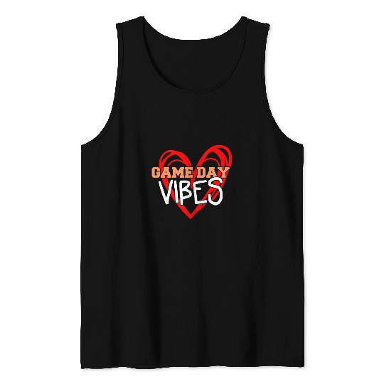 Game Day Vibes Basketball Player Coachs Sports Baller Tank Tops
