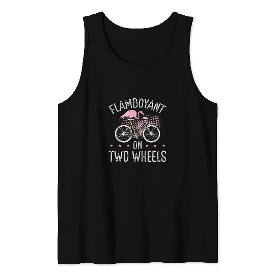 Flamboyant On Two Wheels Bicycle Cycling Tank Tops