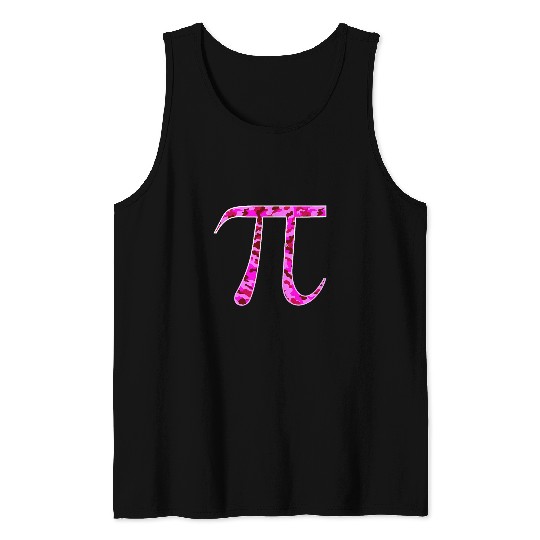 Pink Camo Pi Day  s for Women Girls Pi Math   Pi Day Tank Tops