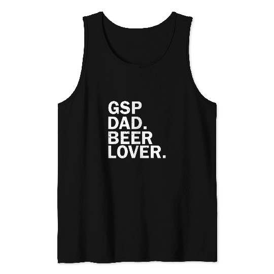 German Shorthair Pointer Funny GSP Mom DAD 4 Tank Tops