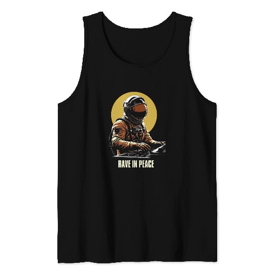 Cosmonaut Sigma Phonk EDM astronaut DJ Rave in peace 1 Tank Tops