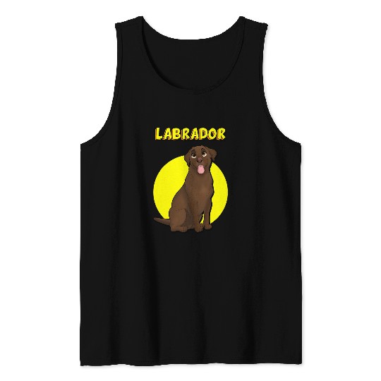 Cute Chocolate Labrador Retriever Tank Tops