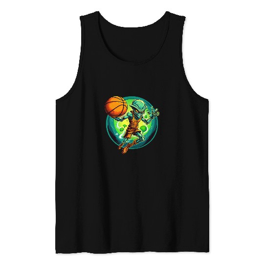 Basketball Alien Tank Tops