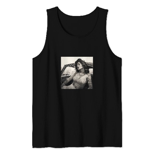 Chicano Art Lowrider Pin up Chicana Model Mexican Design Tank Tops