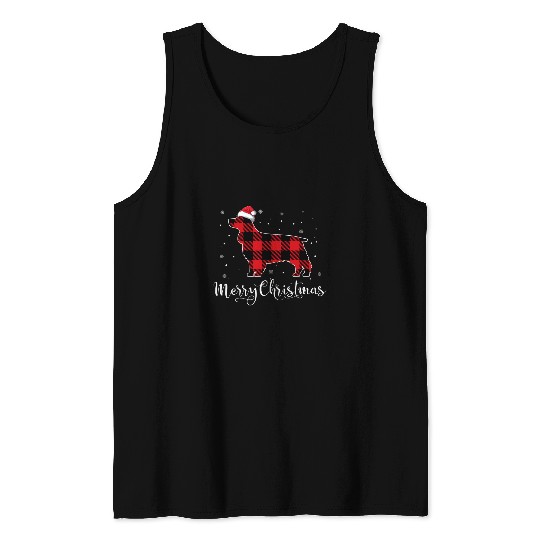 Christmas Cane Corso Red Plaid Dog Lover Pajamas Gift Tank Tops