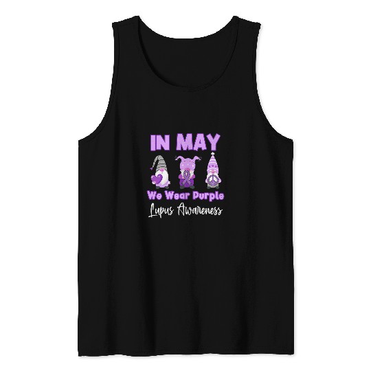 Lupus Warrior Purple Awareness Month Butterfly Lupus Gift Tank Tops