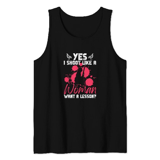 Quail Hunter Woman and Highland Game Hunting Mom Tank Tops
