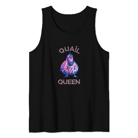 Quail Queen Quail Owner Bird Watcher Quail Breeding Tank Tops