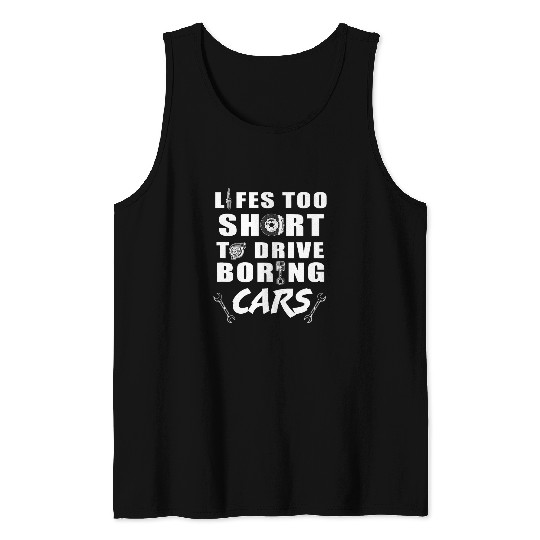 Racecar Drag Racing Car Guy Hot Rod or Car Enthusiast Tank Tops