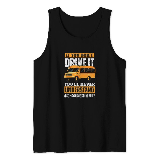Funny Student School Bus Driver For Students Tank Tops