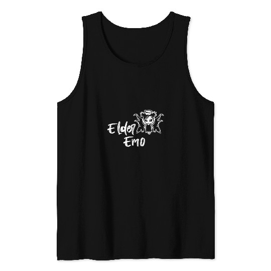 Elder Emo Funny Emo Music Fan Scene Alternative 90s Kids Pun Tank Tops