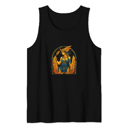 Demeter Greek Mythology Goddess of Harvest Farmer Tank Tops